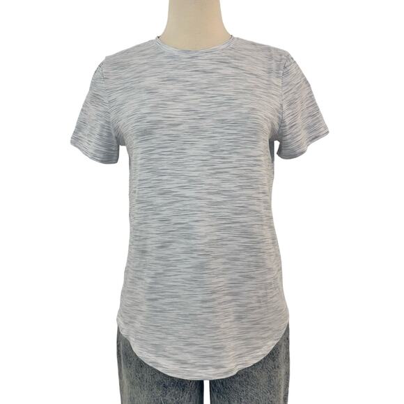 Lululemon Love Crewneck T-Shirt Top Gray and White | Fits like M - Picture 1 of 6